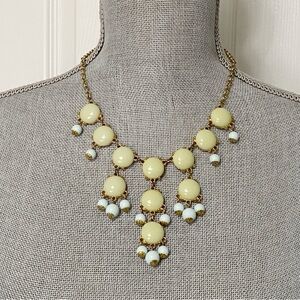 Beautiful Pale Green and Aqua Bubble Necklace Gold Tone